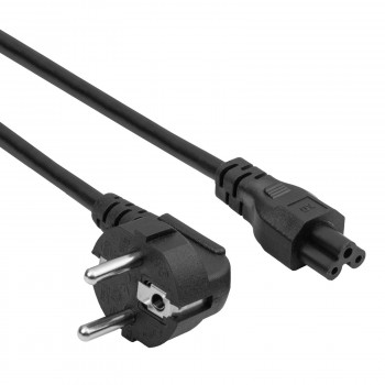 Akyga AK-NB-10A maitinimo kabelis CEE 7/7 – IEC C5, CCA 3x0,5 mm², 3 m, juodas