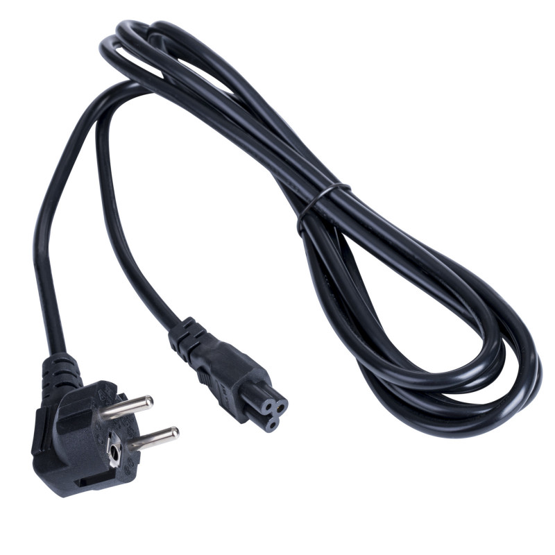 Akyga AK-NB-10A maitinimo kabelis CEE 7/7 – IEC C5, CCA 3x0,5 mm², 3 m, juodas