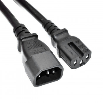 Akyga AK-UP-05 serverio maitinimo ilgintuvas IEC C14 – IEC C15, varis 3x1 mm², 1 m, juodas