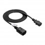 Akyga AK-PC-03C maitinimo ilgintuvas IEC C14 – IEC C13, varis 3x0,75 mm², 1,8 m, juodas