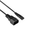 Akyga AK-PC-15A IEC C14 į IEC C7 maitinimo kabelis, 2x 0,5 mm², 1,5 m, juodas