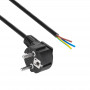 Akyga AK-OT-01S CEE 7/7 maitinimo kabelis su atviru galu, 3x 1,5 mm² varis, 1,5 m, juodas