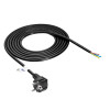 Akyga AK-OT-01S CEE 7/7 maitinimo kabelis su atviru galu, 3x 1,5 mm² varis, 1,5 m, juodas