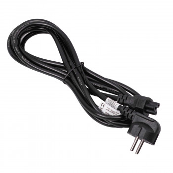 Akyga AK-NB-10C nešiojamojo kompiuterio maitinimo laidas CEE 7/7 į IEC C5, 3x 0,75 mm² varis, 3 m, juodas