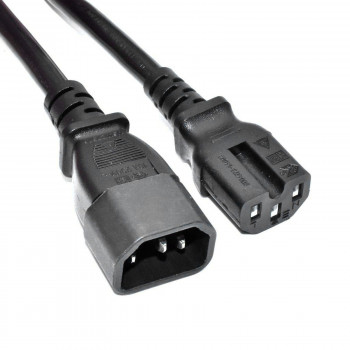 Akyga AK-UP-07 serverio maitinimo ilgintuvas IEC C14 – IEC C15, varis 3x1 mm², 3 m, juodas