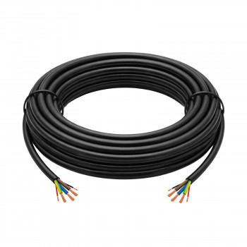 Akyga AK-SC-E31 EV įkrovimo kabelis be jungčių, 1 fazės 32 A, 3x 6 mm² + 2x 0,75 mm², 450/750 V, 5 m, juodas