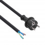 Akyga AK-OT-02S CEE 7/7 guminis maitinimo kabelis su atviru galu, H05RR-F 3x 1,5 mm², 1,8 m, juodas