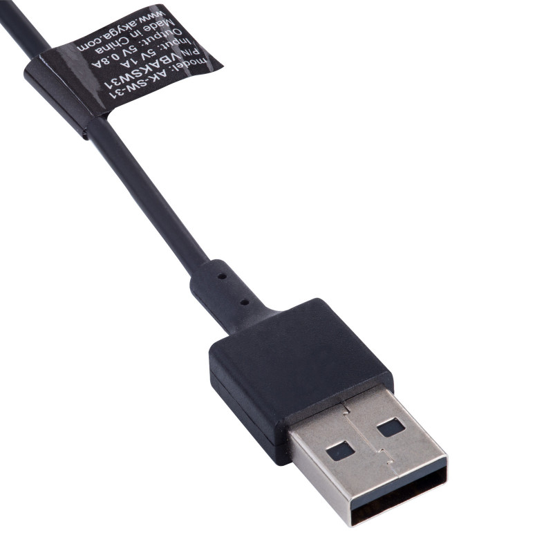 Akyga AK-SW-31 įkrovimo kabelis, skirtas Fitbit Inspire 2 / ACE 3, USB-A, 1 m