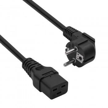 Akyga AK-UP-01S serverio maitinimo kabelis CEE 7/7 (Schuko) – IEC C19, varis 3 x 1,5 mm², 16 A, 1,8 m, juodas