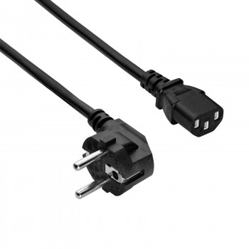 Akyga AK-PC-106A maitinimo kabelis CEE 7/7 (Schuko) – IEC C13, CCA 3 x 0,75 mm², 3 m, juodas