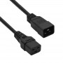 Akyga AK-UP-03S serverio maitinimo prailginimo kabelis IEC C20 – IEC C19, varis 3 x 1,5 mm², 16 A, 1,8 m, juodas
