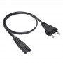 Akyga AK-RD-04A maitinimo kabelis CEE 7/16 (Europlug) – IEC C7 (aštuoniukė), CCA 2 x 0,5 mm², 0,5 m, juodas