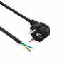 Akyga AK-OT-01C maitinimo kabelis su atviru galu CEE 7/7 (Schuko), varis 3 x 0,75 mm², 1,5 m, juodas