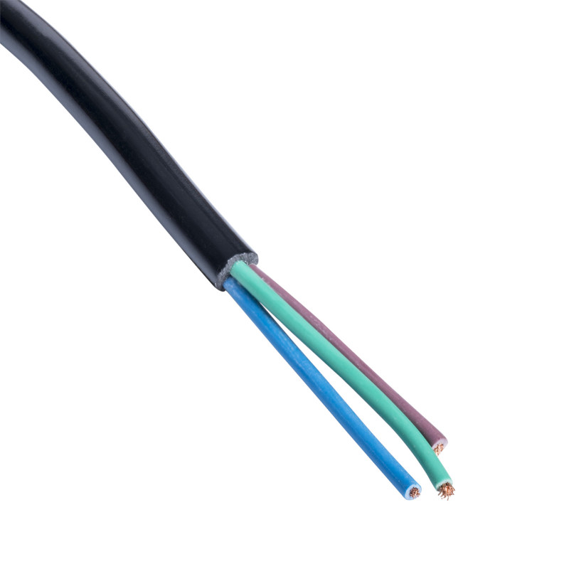 Akyga AK-OT-01P maitinimo kabelis su atviru galu CEE 7/7 (Schuko), varis 3 x 1 mm², 1,5 m, juodas