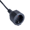Akyga AK-PC-13A maitinimo adapterio kabelis IEC C14 – CEE 7/3 (Schuko) lizdas, varis 3 x 0,75 mm², 1 m, juodas