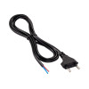 Akyga AK-OT-04A maitinimo kabelis su atviru galu CEE 7/16 (Europlug), varis 2 x 0,5 mm², 1,5 m, juodas