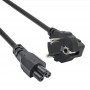 Akyga AK-NB-08C nešiojamojo kompiuterio maitinimo laidas CEE 7/7 į IEC C5, 3x 0,75 mm² varis, 1 m, juodas