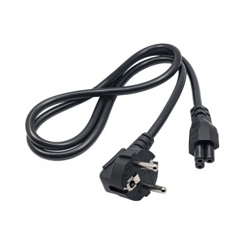 Akyga AK-NB-08C nešiojamojo kompiuterio maitinimo laidas CEE 7/7 į IEC C5, 3x 0,75 mm² varis, 1 m, juodas