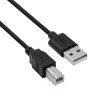 Akyga AK-USB-04 USB 2.0 spausdintuvo kabelis USB-A (M) į USB-B (M), 1,8 m, juodas