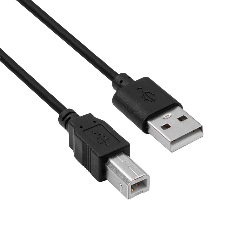 Akyga AK-USB-04 USB 2.0 spausdintuvo kabelis USB-A (M) į USB-B (M), 1,8 m, juodas