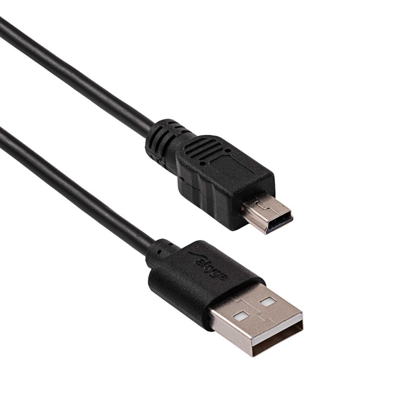 Akyga AK-USB-03 USB 2.0 kabelis USB-A (M) į Mini USB-B 5-pin (M), 1,8 m, juodas