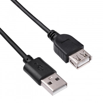 Akyga AK-USB-07 USB 2.0 prailginimo kabelis USB-A kištukas – lizdas, 1,8 m, juodas