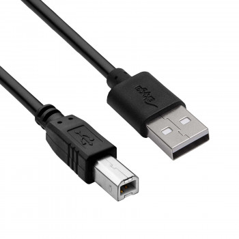Akyga AK-USB-12 USB 2.0 spausdintuvo kabelis USB-A (M) į USB-B (M), 3 m, juodas