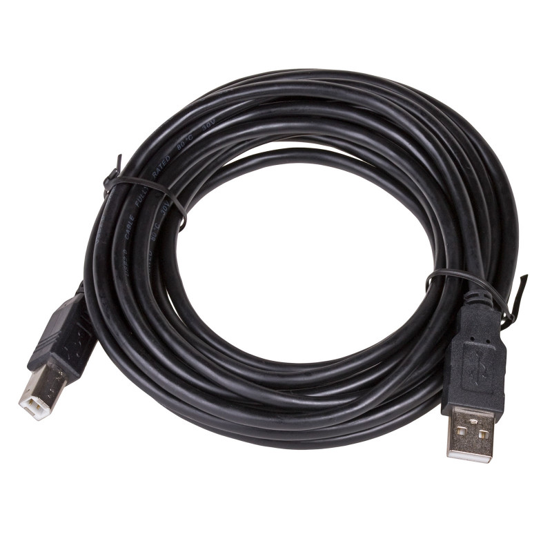 Akyga AK-USB-18 USB 2.0 spausdintuvo kabelis USB-A (M) į USB-B (M), 5 m, juodas