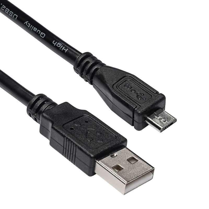 Akyga AK-USB-21 USB 2.0 kabelis USB-A (M) į Micro USB-B (M), 1 m, juodas