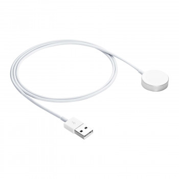 Akyga AK-SW-44 įkrovimo kabelis, skirtas Apple Watch Ultra 2 / Series 9/8/7/6/5/4/3/2/1, aliuminio lydinys, USB, 1 m, baltas