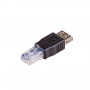 Akyga AK-AD-27 USB-A (F) į RJ45 (M) adapteris, juodas