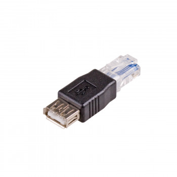 Akyga AK-AD-27 USB-A (F) į RJ45 (M) adapteris, juodas