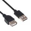 Akyga AK-USB-23 USB 2.0 ilginimo kabelis USB-A (M) į USB-A (F), 15 cm, juodas