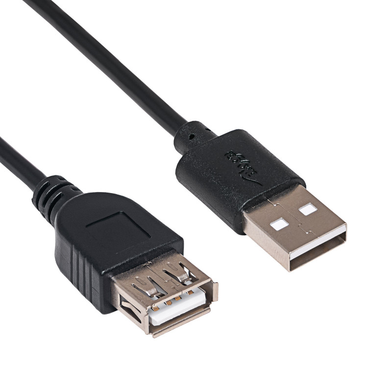 Akyga AK-USB-23 USB 2.0 ilginimo kabelis USB-A (M) į USB-A (F), 15 cm, juodas