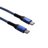 Akyga AK-USB-36 USB-C – USB-C pintas kabelis, USB 2.0, 100 W, 0,5 m, mėlynas