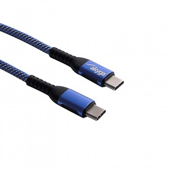 Akyga AK-USB-36 USB-C – USB-C pintas kabelis, USB 2.0, 100 W, 0,5 m, mėlynas