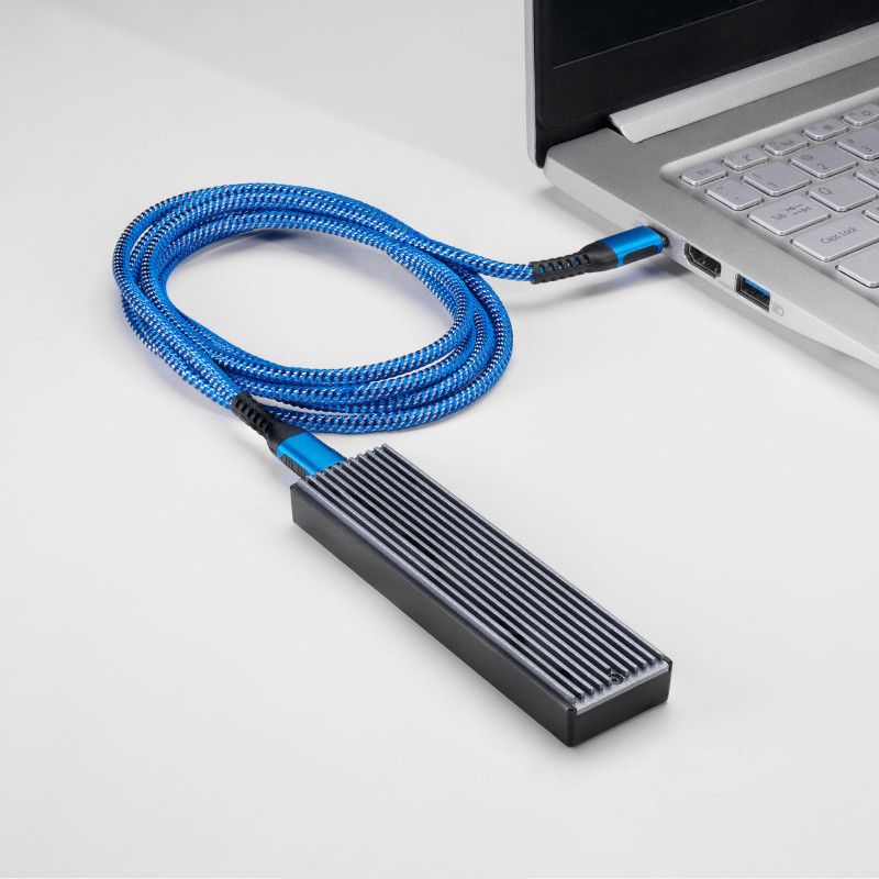 Akyga AK-USB-38 USB-C – USB-C kabelis, USB 2.0, 100 W, 1,8 m, mėlynas