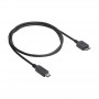 Akyga AK-USB-44 micro USB B 3.0 – USB-C kabelis, USB 3.1, 5 Gbps, 15 W, 1 m, juodas