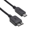 Akyga AK-USB-44 micro USB B 3.0 – USB-C kabelis, USB 3.1, 5 Gbps, 15 W, 1 m, juodas
