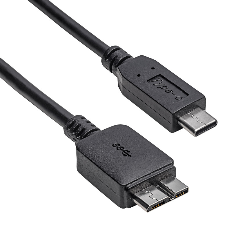 Akyga AK-USB-44 micro USB B 3.0 – USB-C kabelis, USB 3.1, 5 Gbps, 15 W, 1 m, juodas