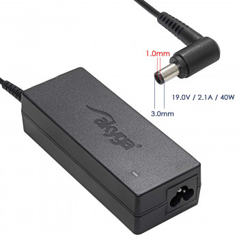 Akyga AK-ND-22 nešiojamojo kompiuterio įkroviklis 19 V / 2,1 A, 40 W, 3,0 x 1,0 mm, 1,2 m, skirtas Samsung