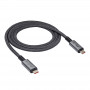 Akyga AK-USB-45 USB-C – USB-C pintas kabelis, USB4, 40 Gbps, 240 W, 1 m, pilkas