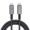 Akyga AK-USB-45 USB-C – USB-C pintas kabelis, USB4, 40 Gbps, 240 W, 1 m, pilkas
