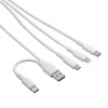 Akyga AK-USB-52 įkrovimo kabelis USB-A + USB-C – USB-C + Lightning + micro USB, 10 W, 1,2 m, baltas