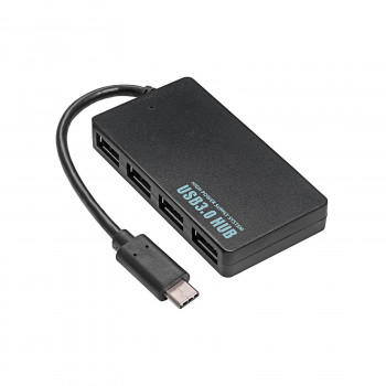 Akyga AK-AD-52 aktyvus USB-C šakotuvas, USB-C (M) į 4x USB-A (F), USB 3.1, 20 cm