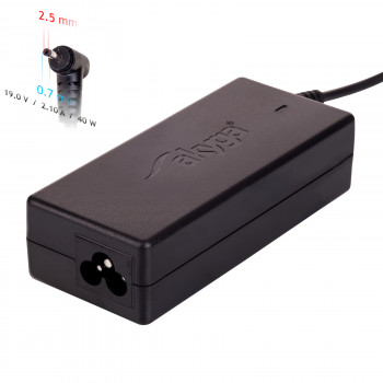 Akyga AK-ND-23 nešiojamojo kompiuterio įkroviklis 19 V / 2,1 A, 40 W, 2,5 x 0,7 mm, 1,2 m, skirtas ASUS