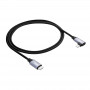Akyga AK-USB-56 USB-C – Lightning pintas kabelis su kampiniu kištuku, USB 2.0, 30 W, 1 m, juodas