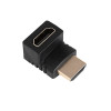 Akyga AK-AD-70 HDMI adapteris kištukas – lizdas, 90° kampu į viršų, HDMI 1.4, 4K, juodas