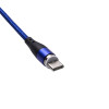 Akyga AK-USB-42 USB-A – USB-C magnetinis kabelis, USB 2.0, 18 W, 1 m, mėlynas