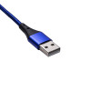 Akyga AK-USB-42 USB-A – USB-C magnetinis kabelis, USB 2.0, 18 W, 1 m, mėlynas